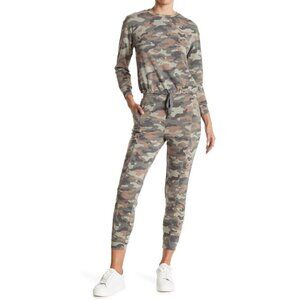 WHITE WILLOW Womens Multicolor Camo Knit Jogger Pants